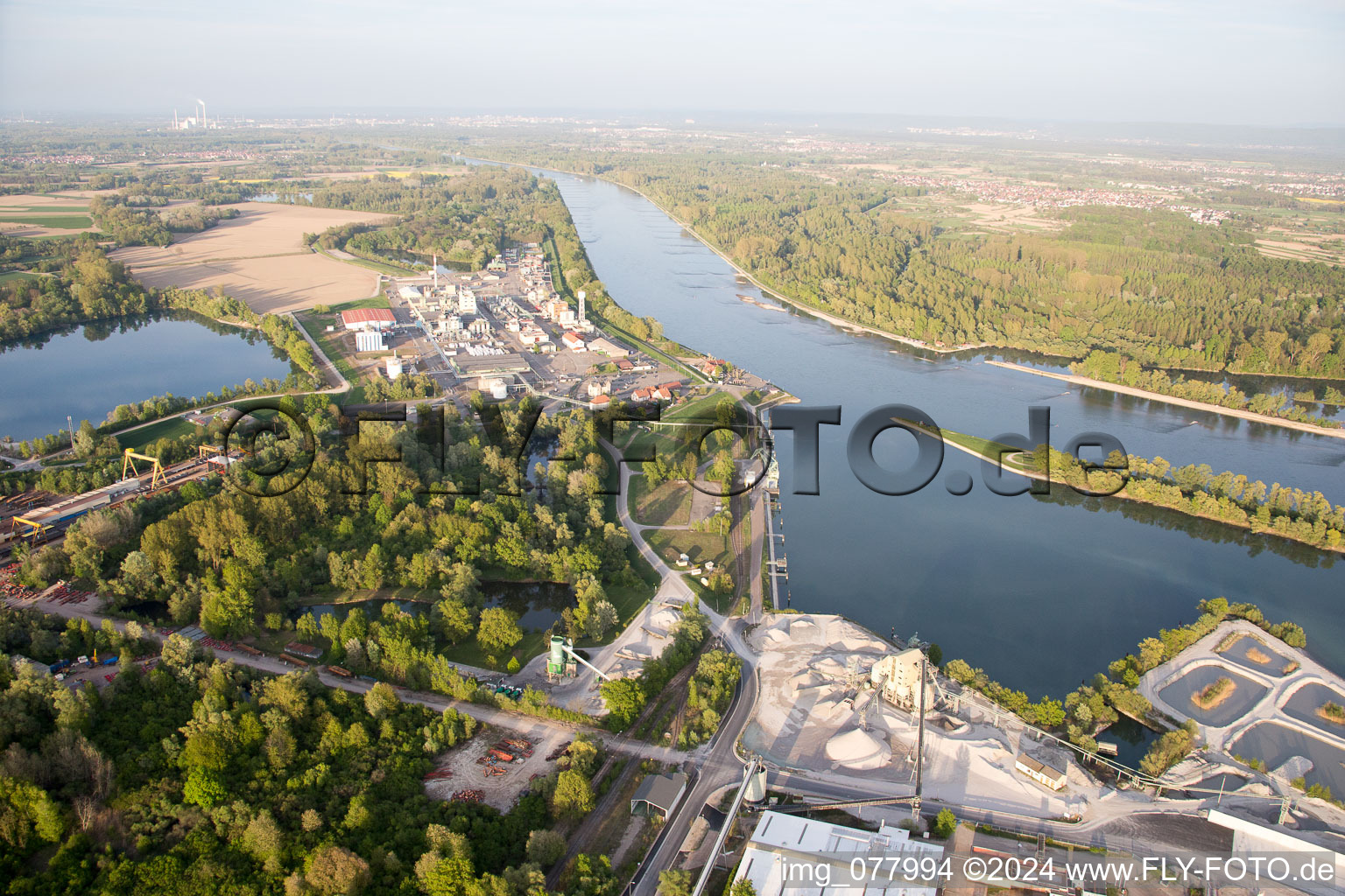 Drone image of Lauterbourg in the state Bas-Rhin, France