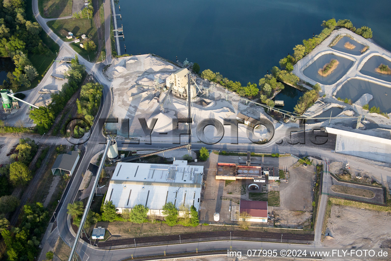 Lauterbourg in the state Bas-Rhin, France from the drone perspective