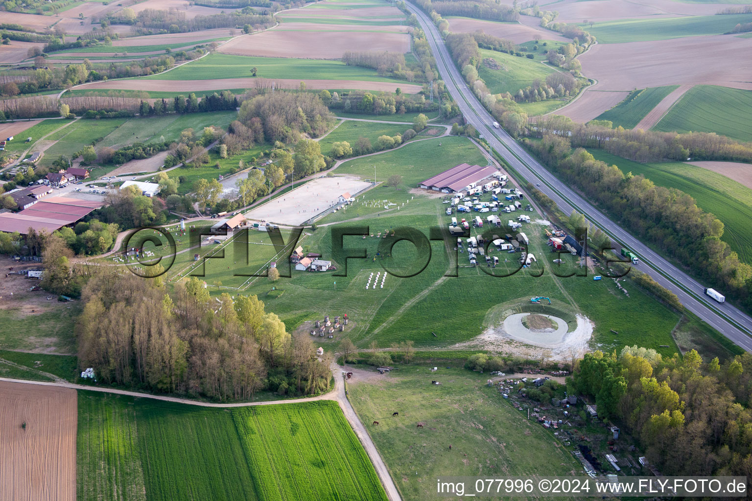 Neewiller-près-Lauterbourg in the state Bas-Rhin, France out of the air