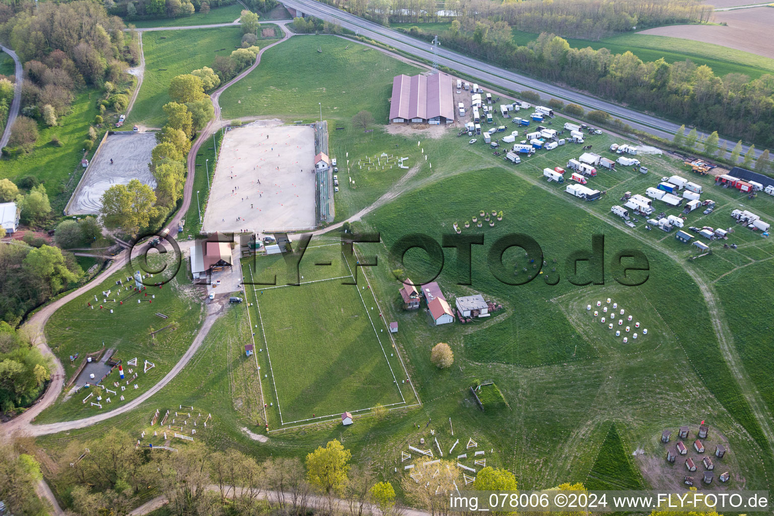 Racetrack racecourse - trotting Haras De La Nee in Neewiller-pres-Lauterbourg in Grand Est, France