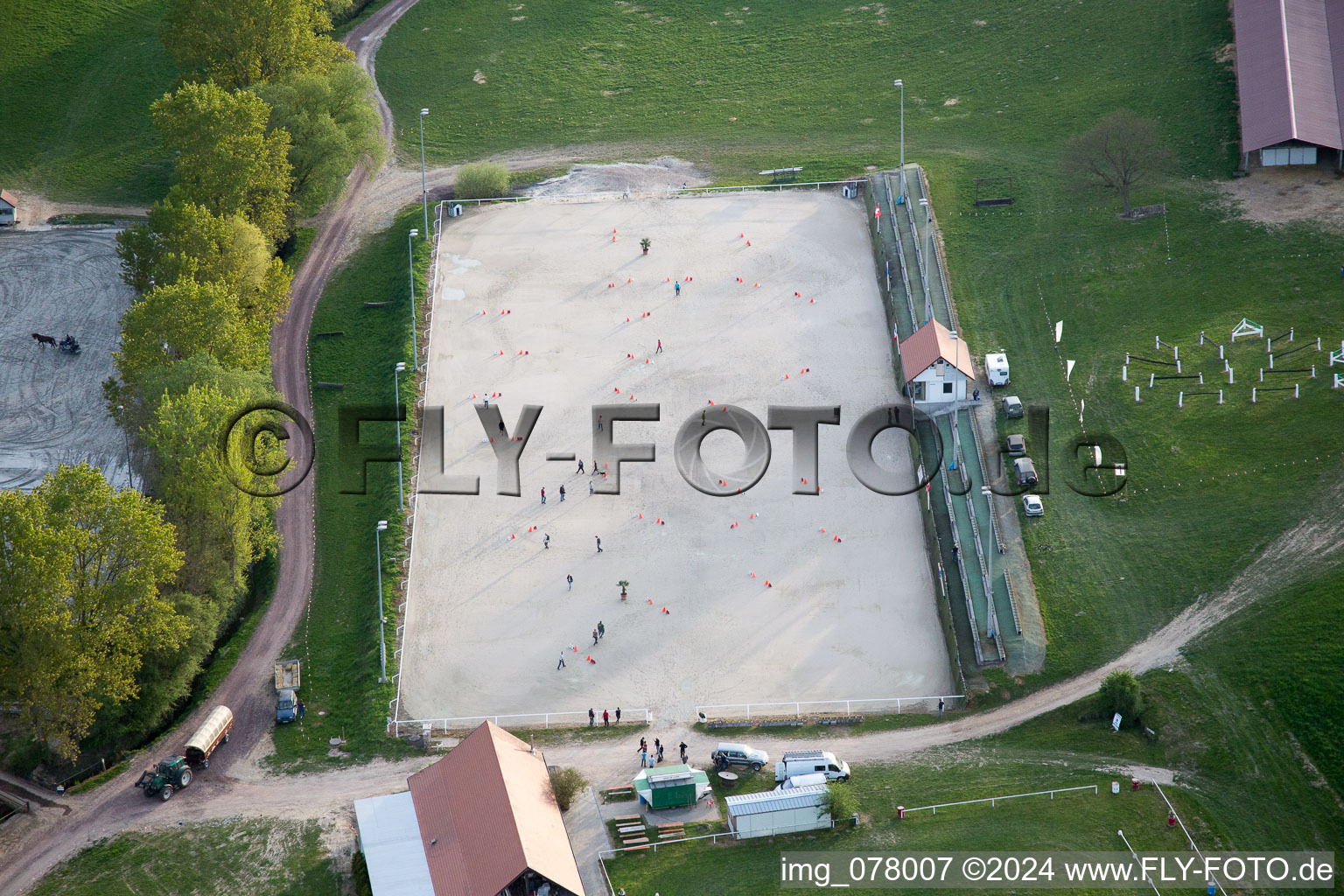 Drone image of Neewiller-près-Lauterbourg in the state Bas-Rhin, France