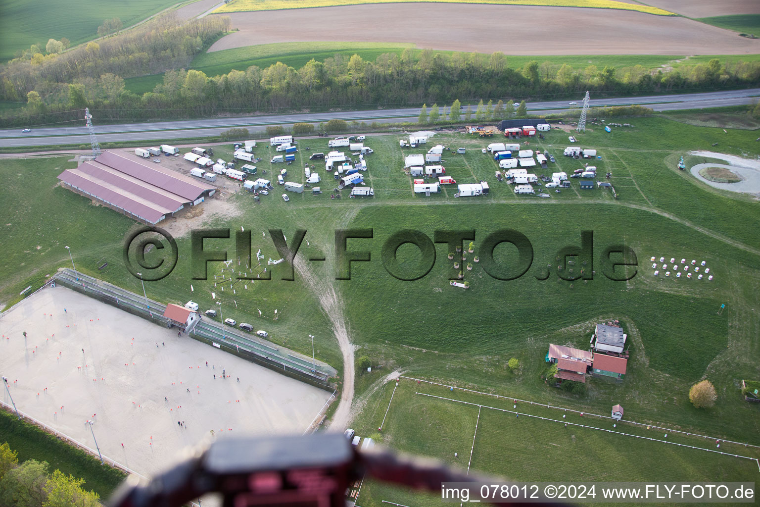 Aerial photograpy of Neewiller-près-Lauterbourg in the state Bas-Rhin, France