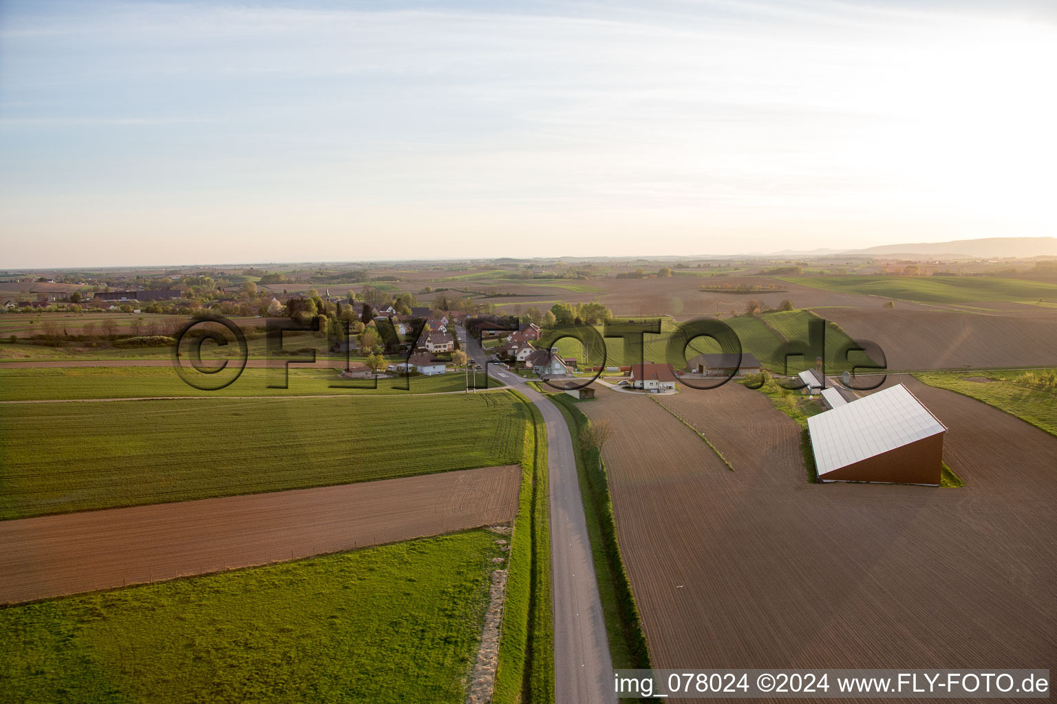 Aerial photograpy of Siegen in the state Bas-Rhin, France