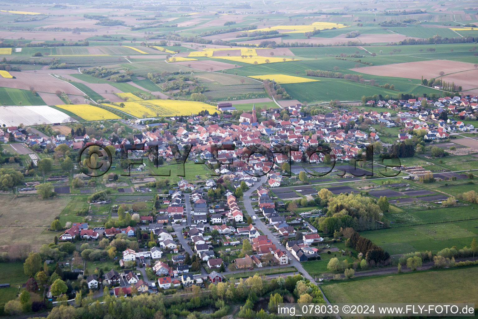 Drone image of Kapsweyer in the state Rhineland-Palatinate, Germany