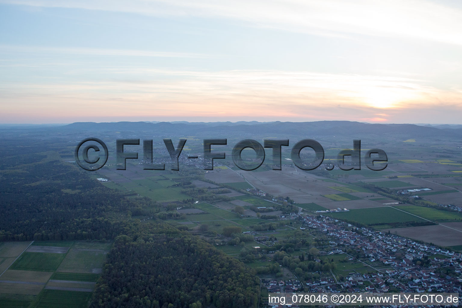 District Schaidt in Wörth am Rhein in the state Rhineland-Palatinate, Germany from the drone perspective