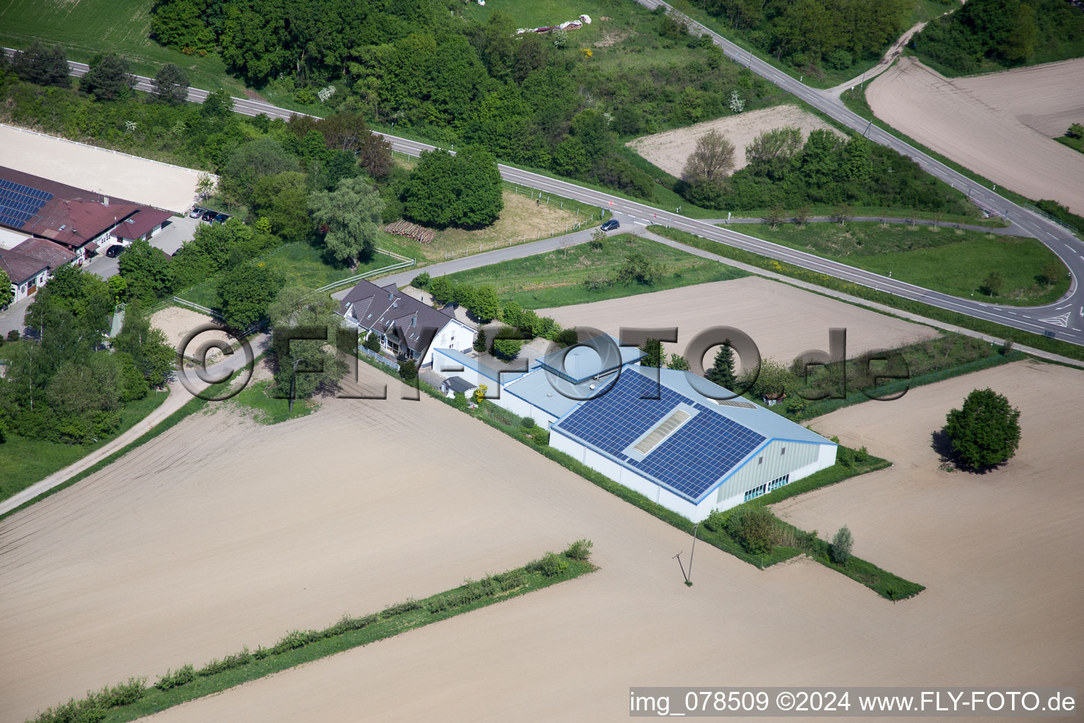 Hagenbach in the state Rhineland-Palatinate, Germany out of the air