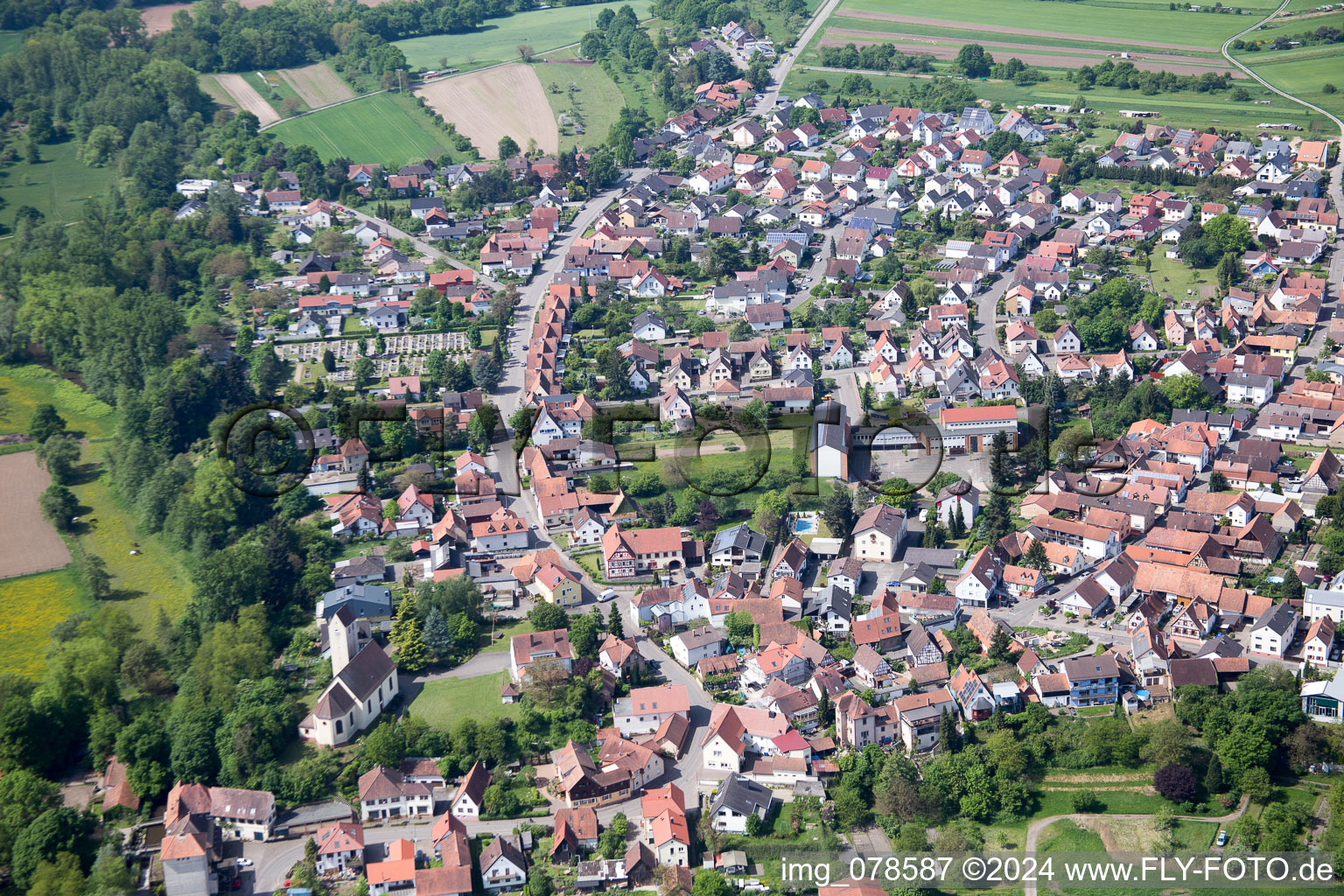 Village view in Berg (Pfalz) in the state Rhineland-Palatinate