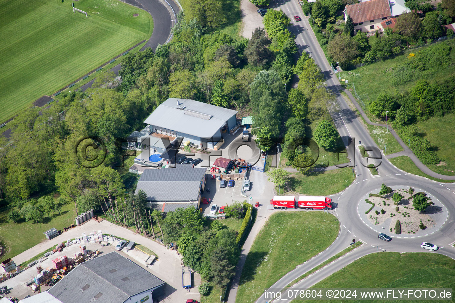 Aerial photograpy of Ghetto Metal Construction in the district Neulauterburg in Berg in the state Rhineland-Palatinate, Germany