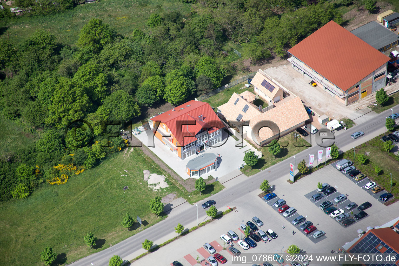 Neulauterburg in the state Rhineland-Palatinate, Germany seen from above