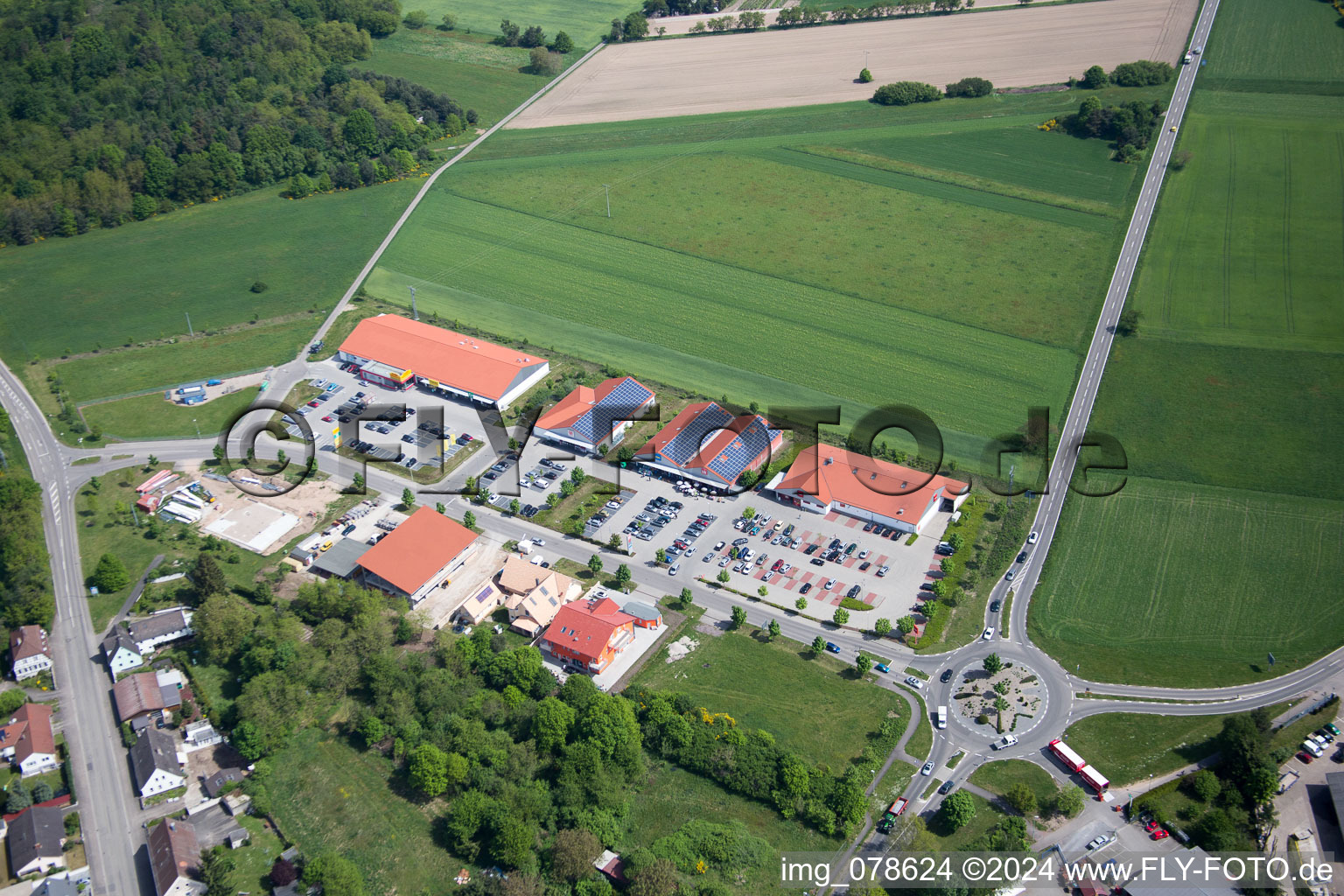 District Neulauterburg in Berg in the state Rhineland-Palatinate, Germany out of the air