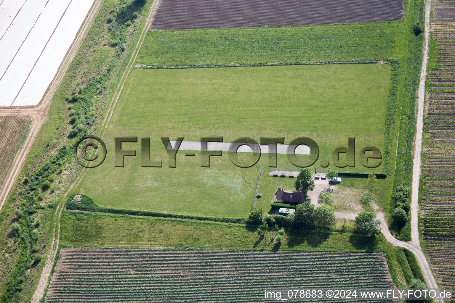 Aerial view of Ruppertsberg in the state Rhineland-Palatinate, Germany