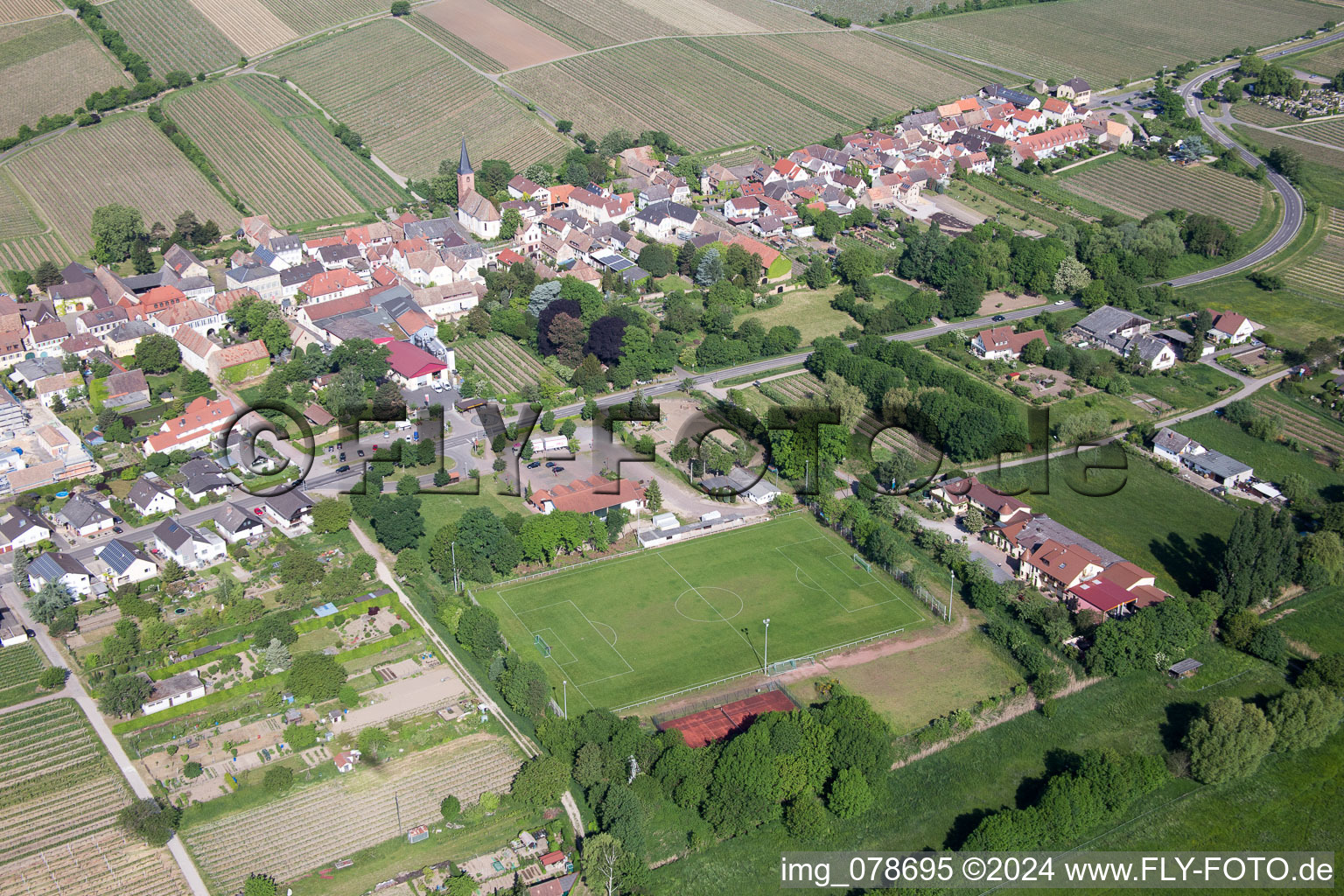 Aerial photograpy of Forst an der Weinstraße in the state Rhineland-Palatinate, Germany