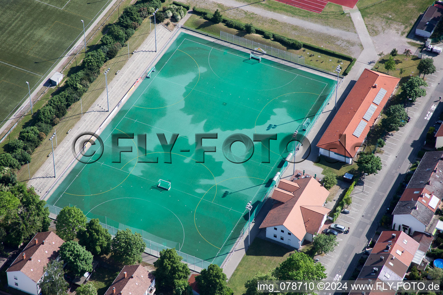 Sports grounds of the Duerkheimer Hockey Club in Bad Duerkheim in the state Rhineland-Palatinate