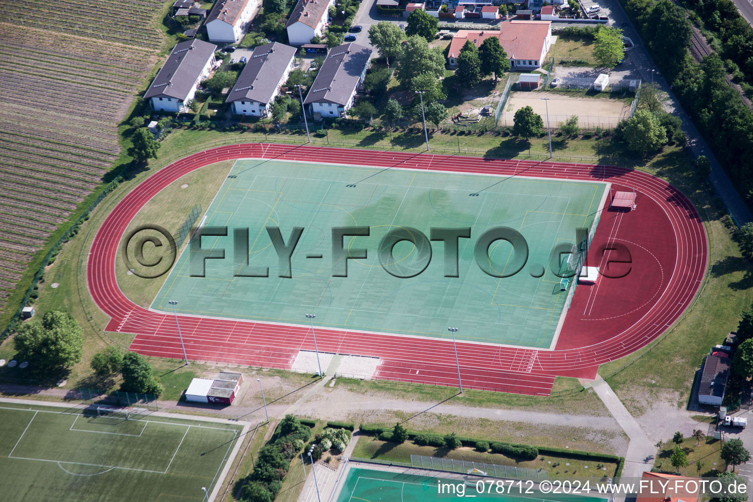 Trift, sports fields in Bad Dürkheim in the state Rhineland-Palatinate, Germany