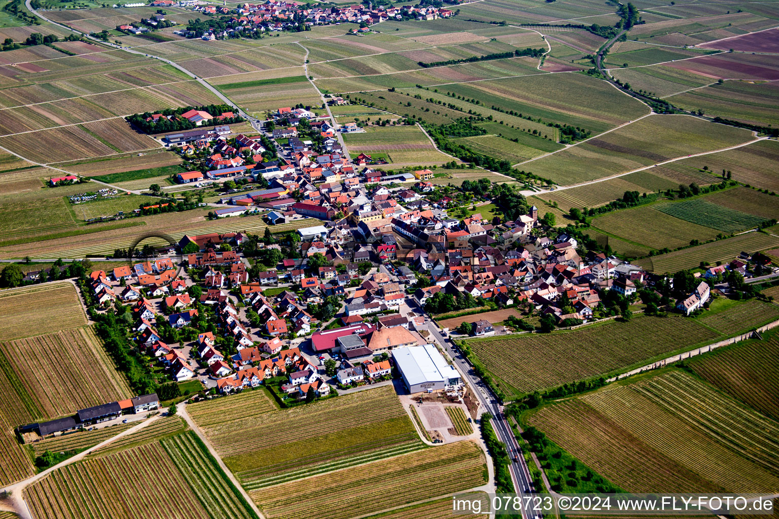 District Herxheim in Herxheim am Berg in the state Rhineland-Palatinate, Germany