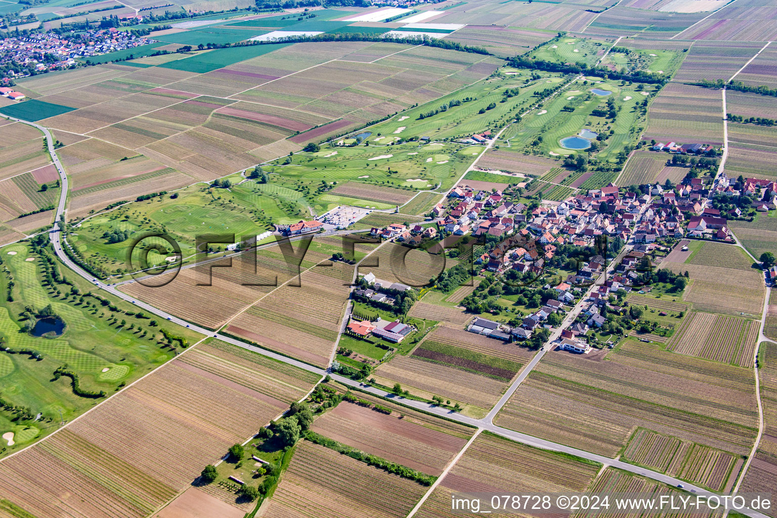 Golf course in Dackenheim in the state Rhineland-Palatinate, Germany