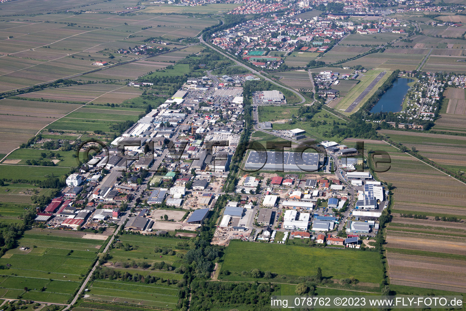 Industrial area Bruchstr in Bad Dürkheim in the state Rhineland-Palatinate, Germany