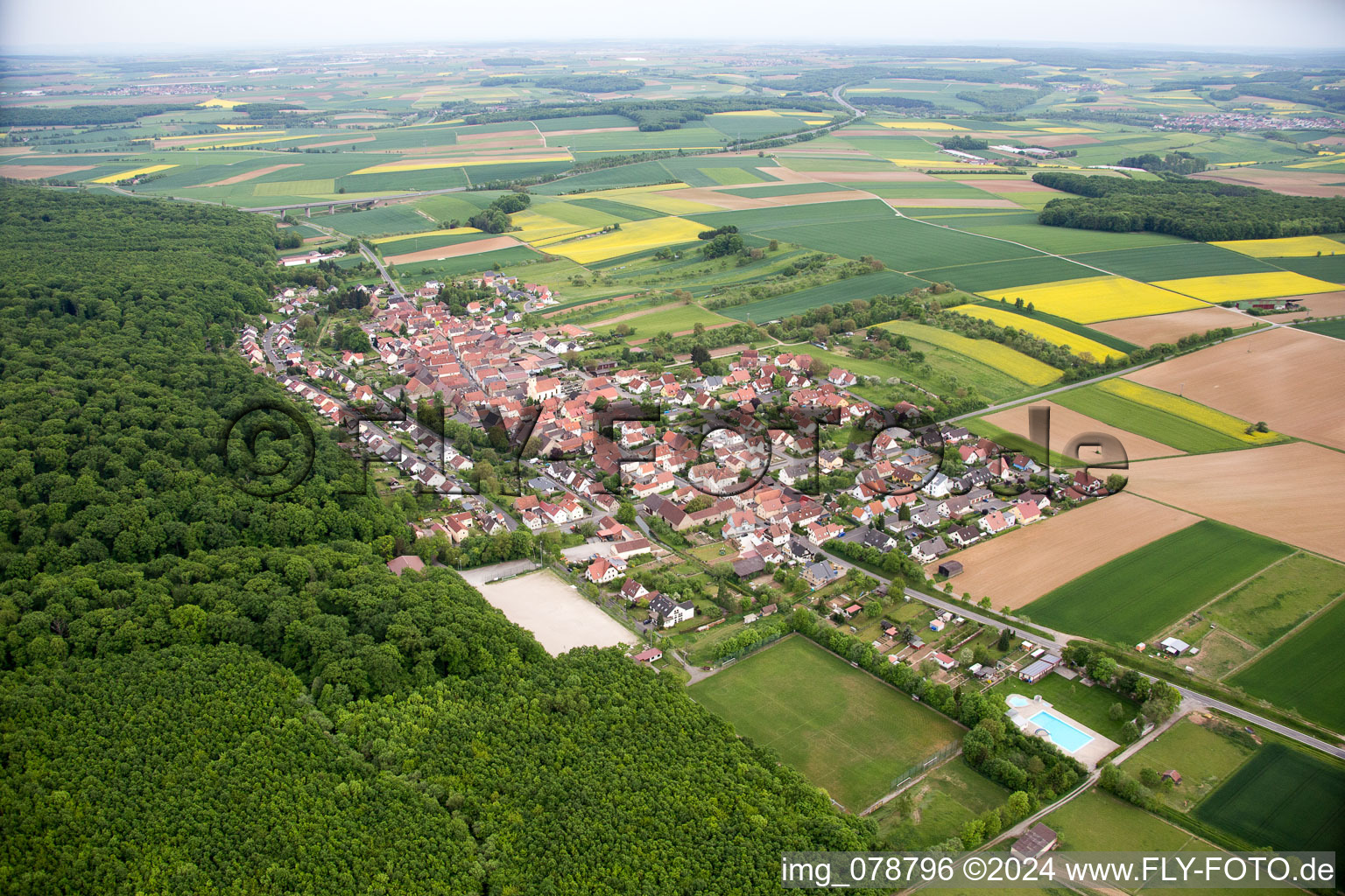 District Schraudenbach in Werneck in the state Bavaria, Germany