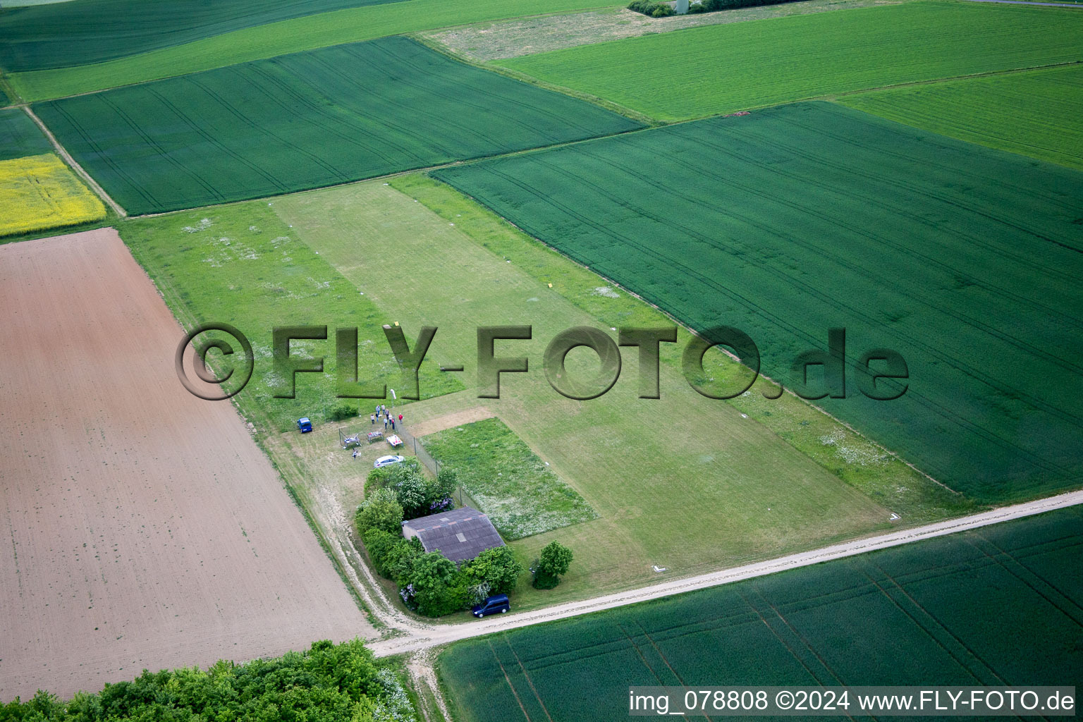 Aerial photograpy of Gänheim in the state Bavaria, Germany