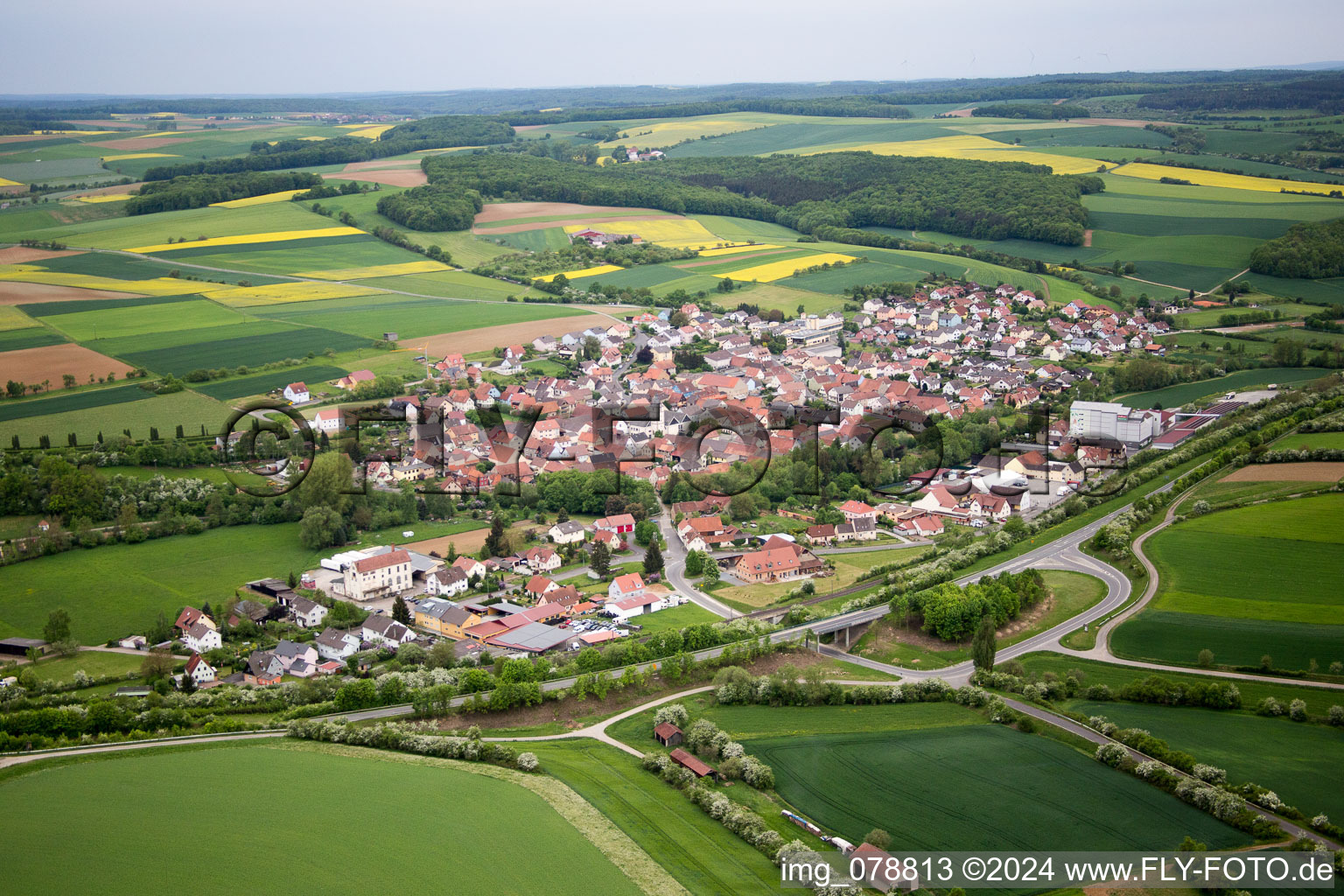 Gänheim in the state Bavaria, Germany out of the air