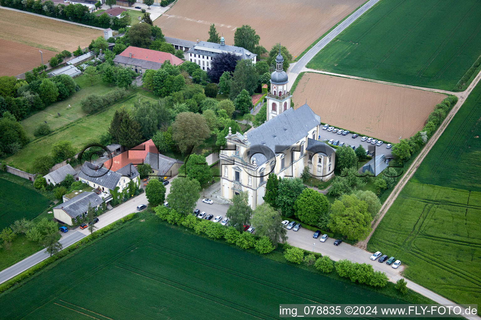 Aerial photograpy of Sanctuary in Fährbrück in the state Bavaria, Germany