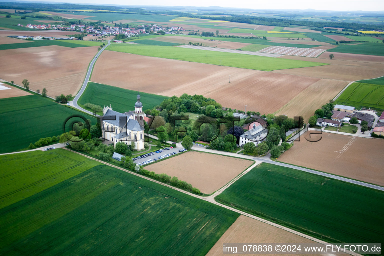 Sanctuary in Fährbrück in the state Bavaria, Germany out of the air