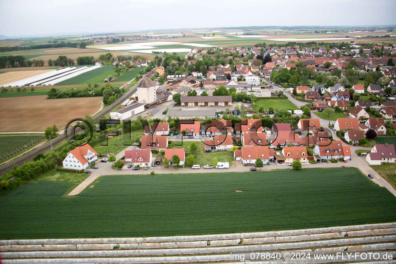 Village view in Bergtheim in the state Bavaria, Germany