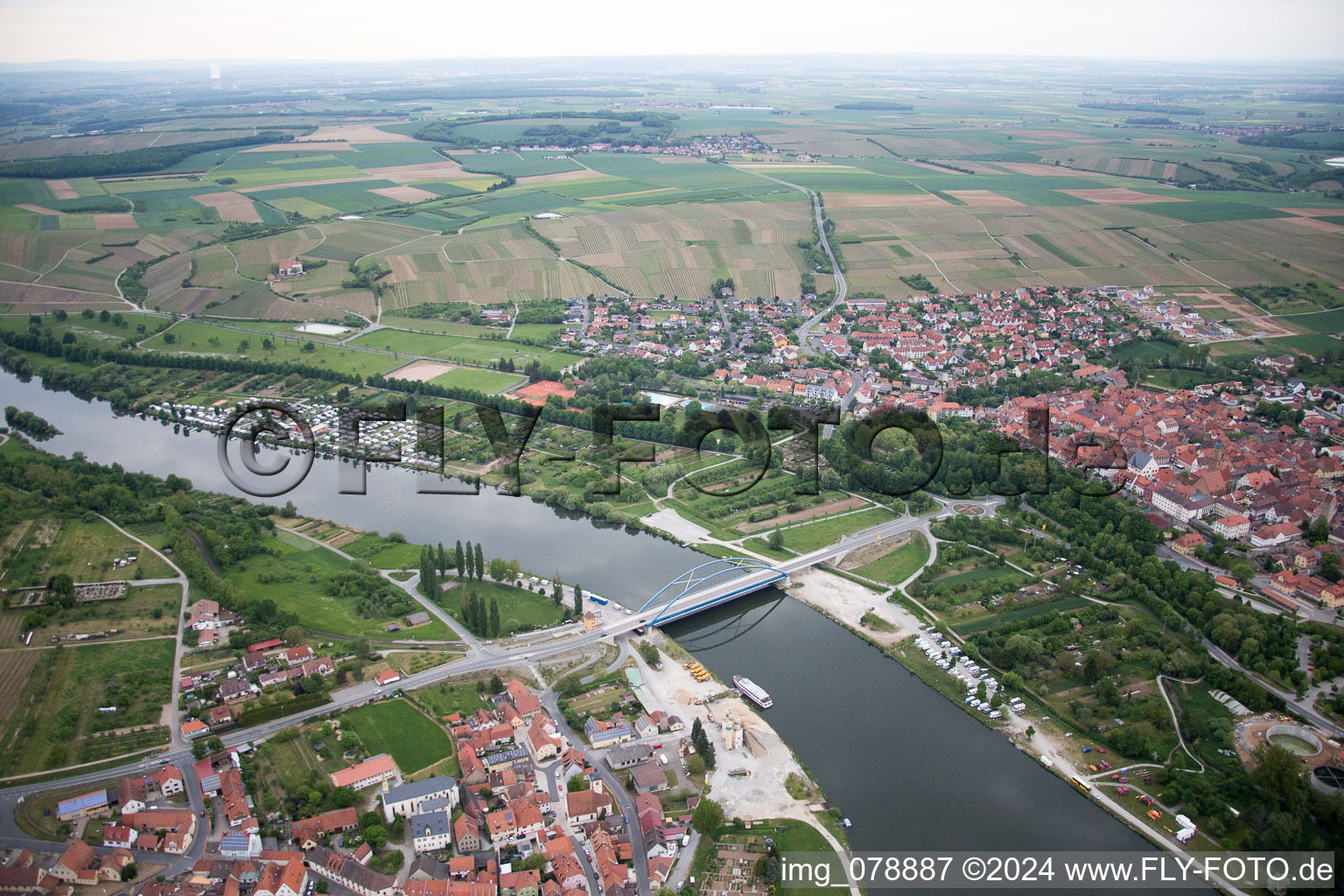 Aerial photograpy of Astheim in the state Bavaria, Germany