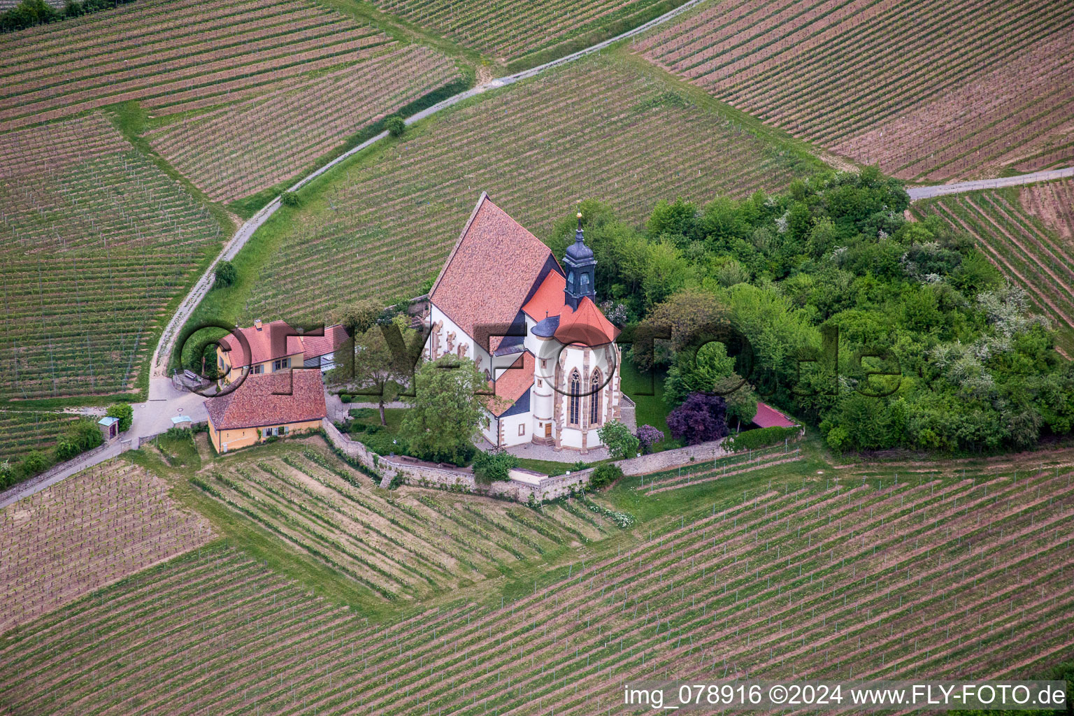 Churches building the chapel Wallfahrtskirche Maria in Weingarten in Volkach in the state Bavaria, Germany