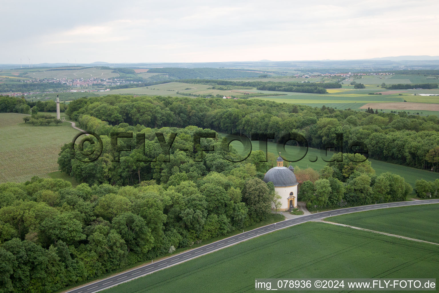 Gaibach in the state Bavaria, Germany from above