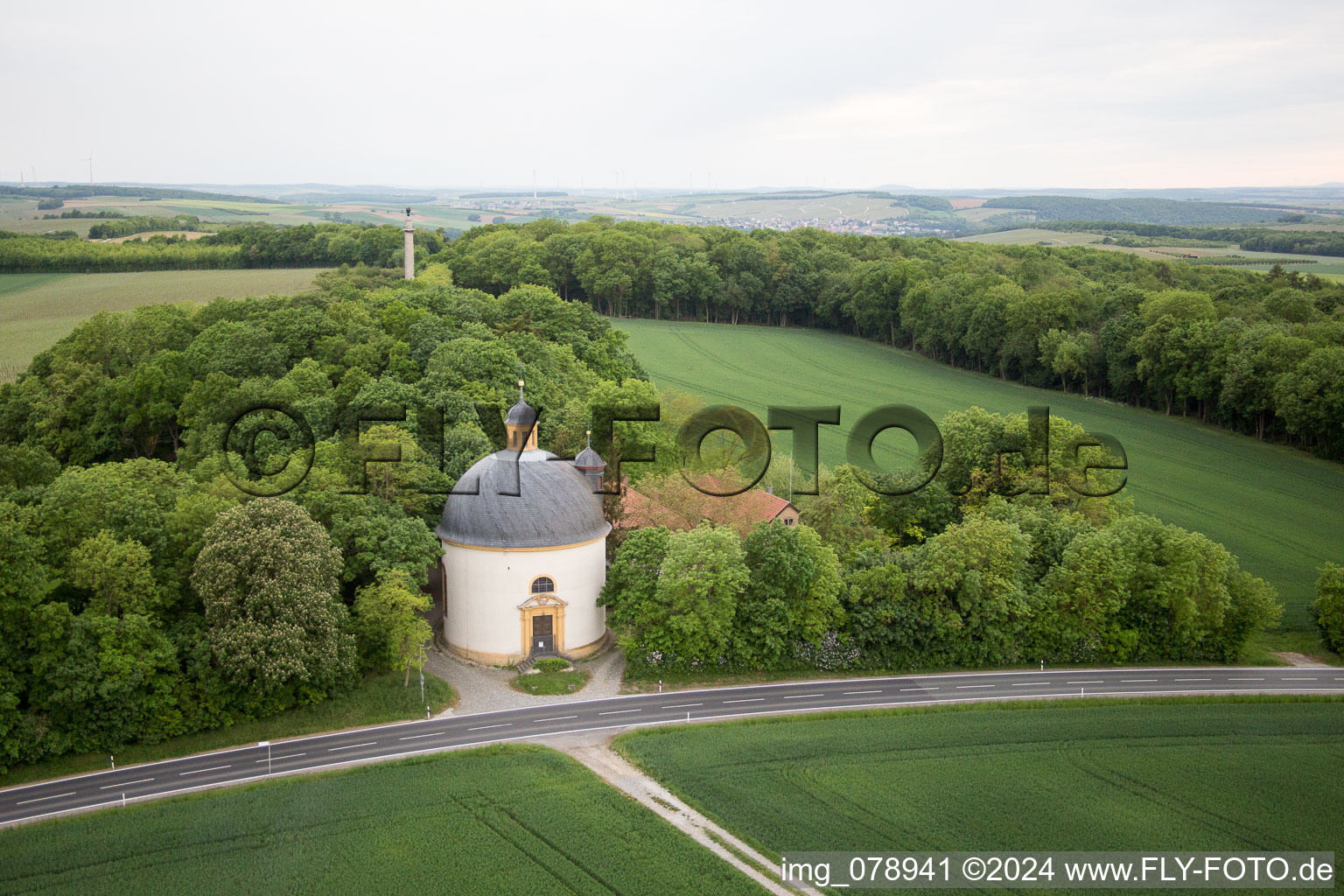 Church building Kreuzkirche in Volkach in the state Bavaria