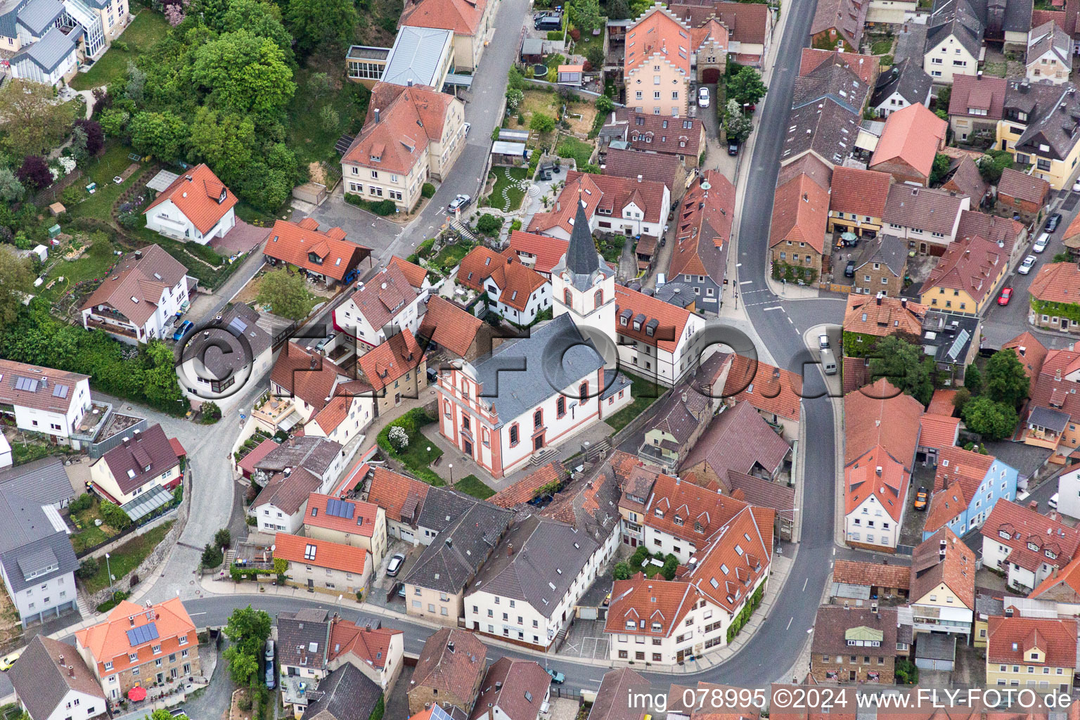 Church building of the catholic Church in Schonungen in the state Bavaria, Germany