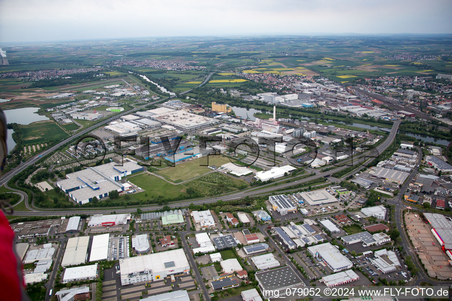 Industrial area in Schweinfurt in the state Bavaria, Germany