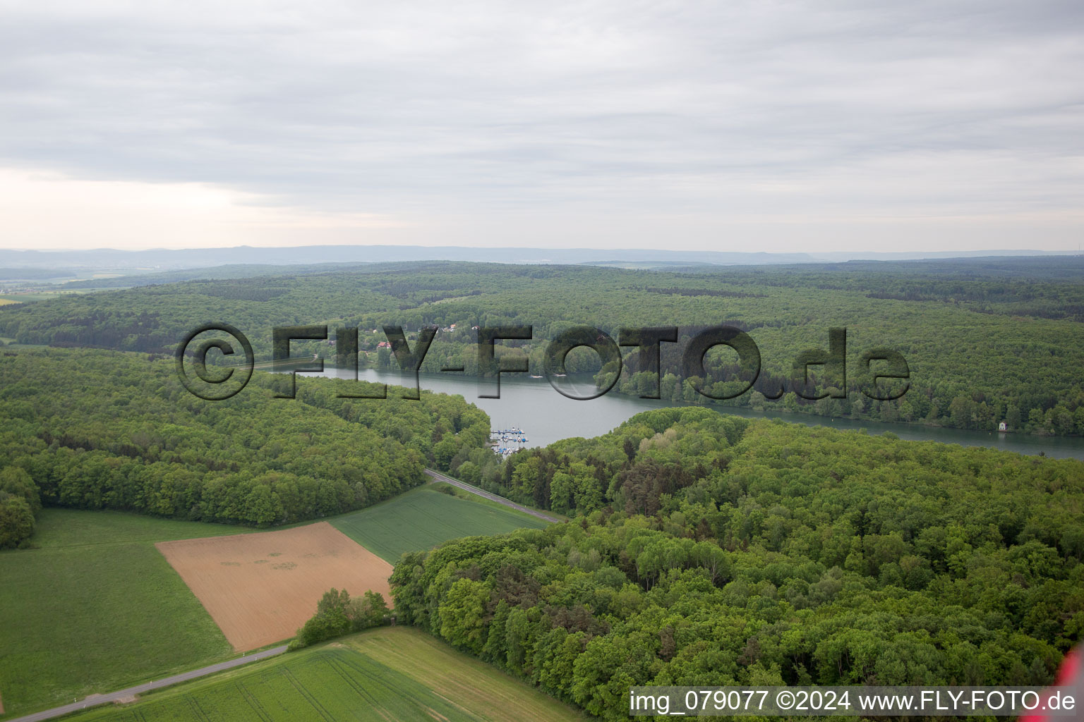 Ellertshäuser Lake in Altenmünster in the state Bavaria, Germany