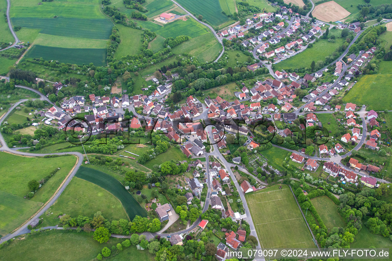 District Hausen in Schonungen in the state Bavaria, Germany