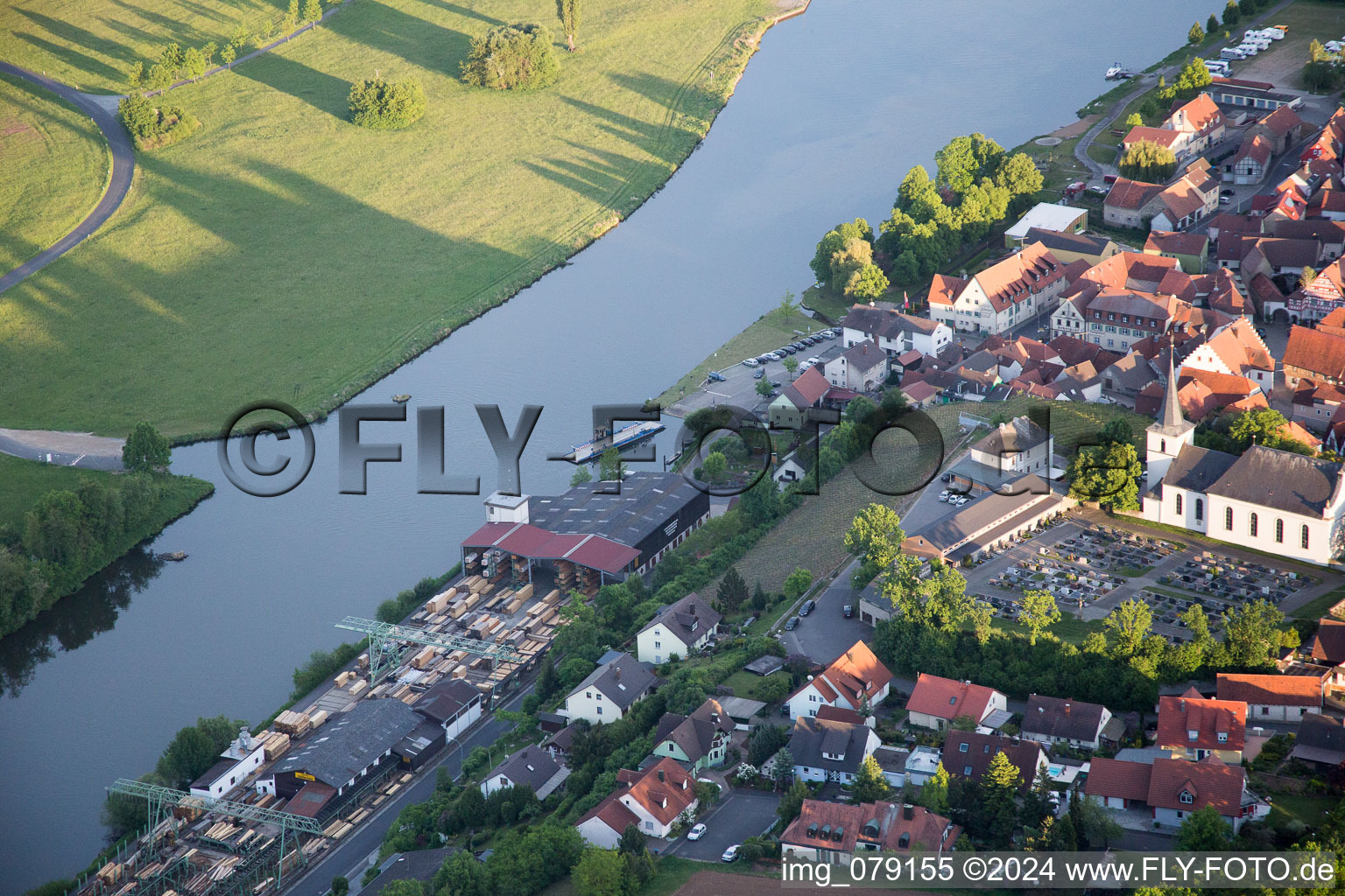 Aerial photograpy of Wipfeld in the state Bavaria, Germany