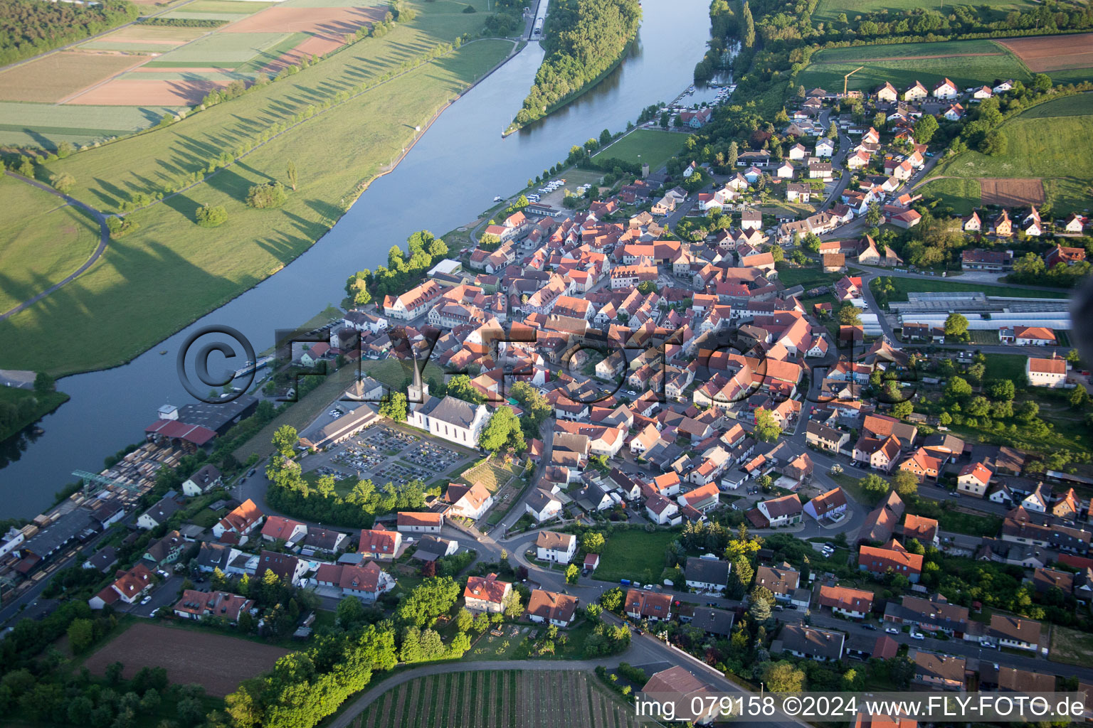 Wipfeld in the state Bavaria, Germany out of the air