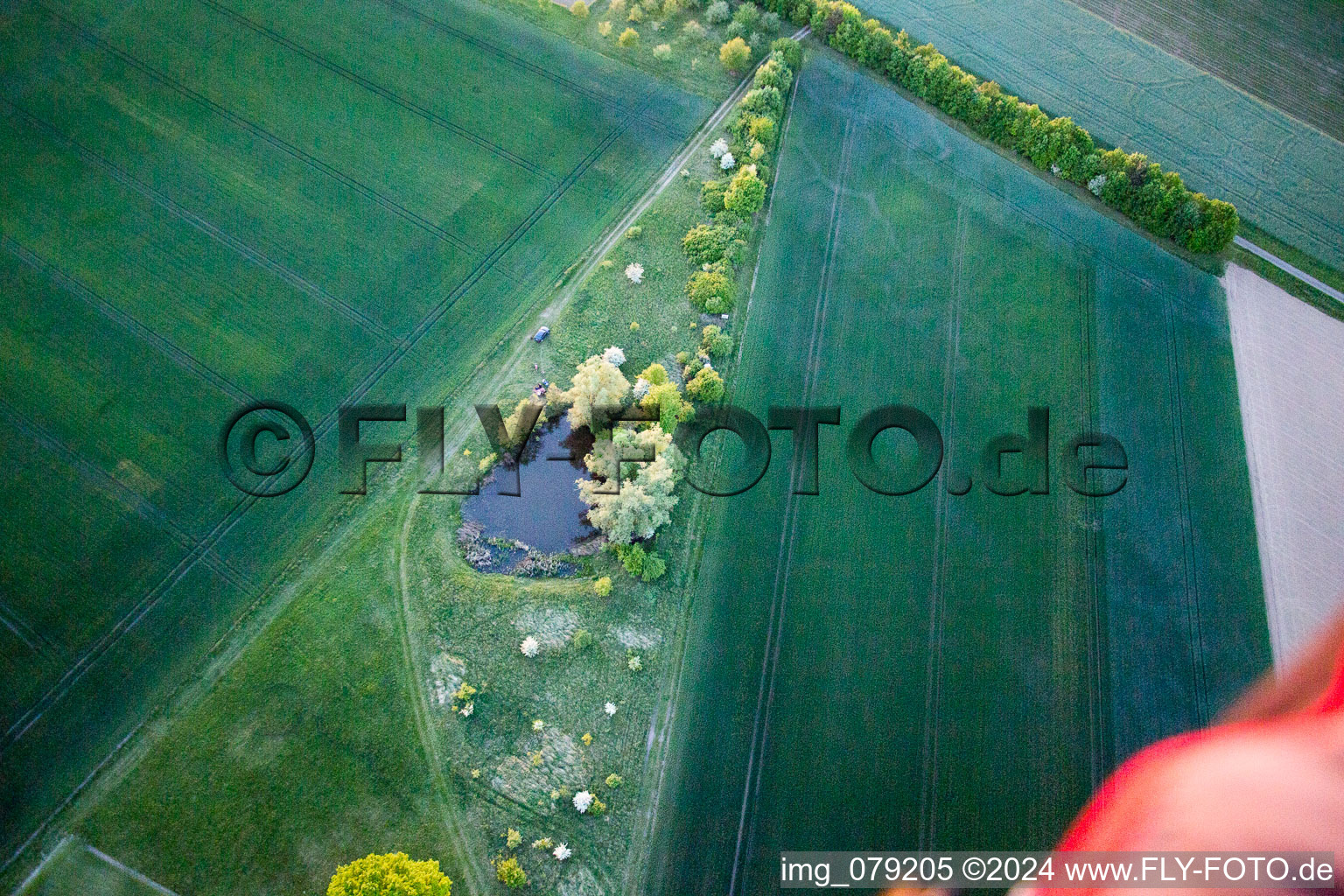 Schwebheim in the state Bavaria, Germany from above