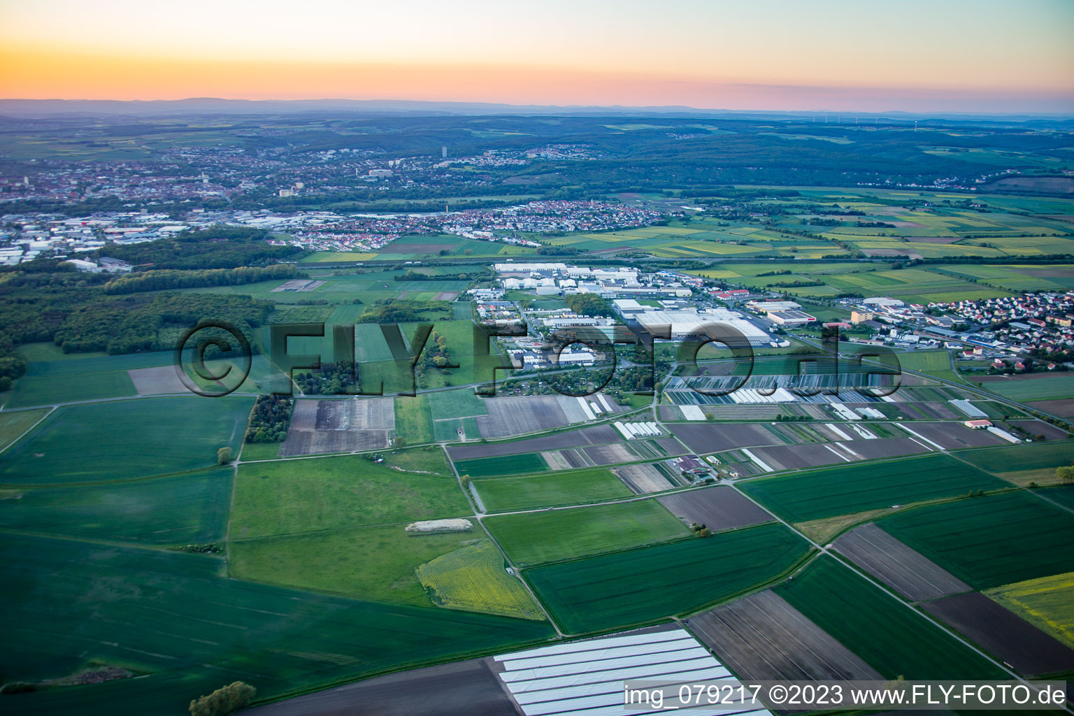 West industrial area in Gochsheim in the state Bavaria, Germany