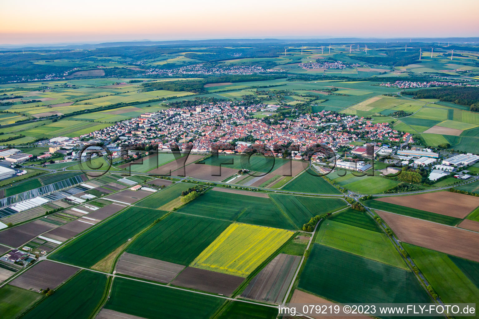 From the southwest in Gochsheim in the state Bavaria, Germany
