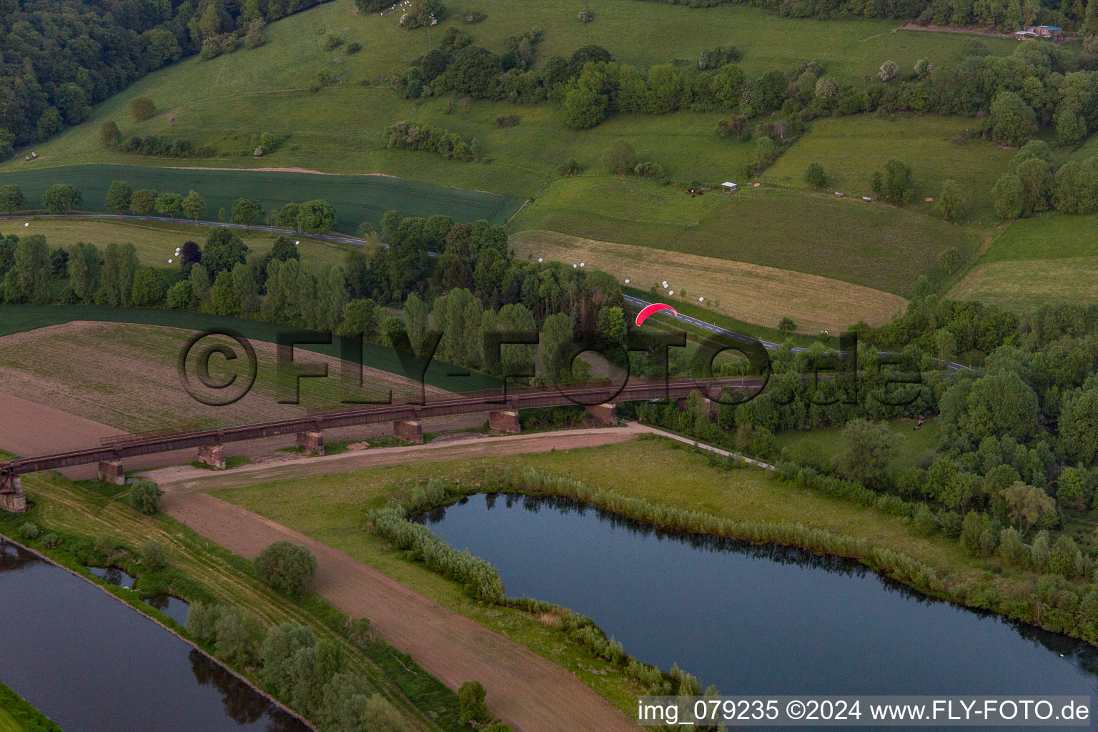 Aerial view of Blankenau in the state North Rhine-Westphalia, Germany