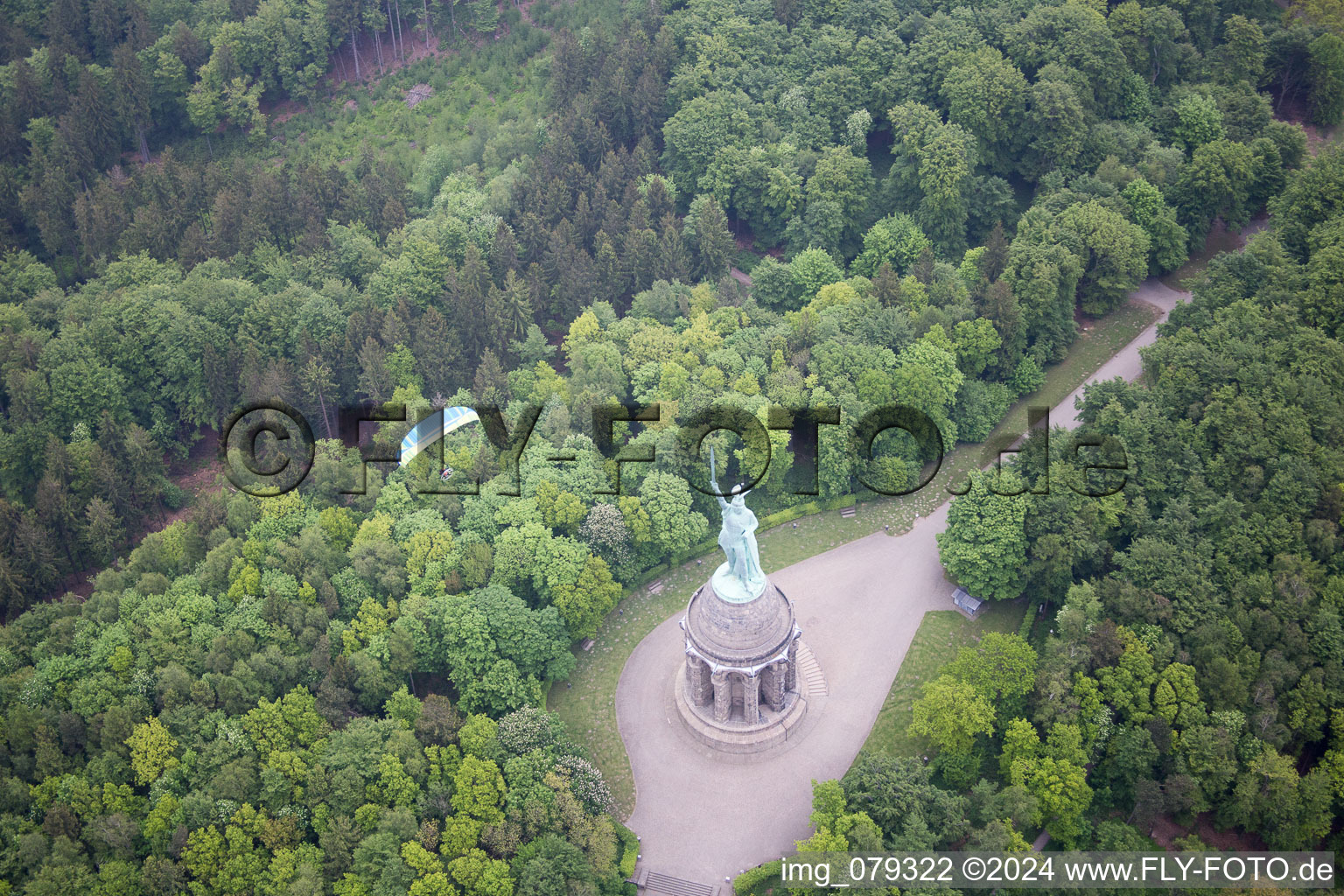 Hermann monument in Detmold in the state North Rhine-Westphalia, Germany