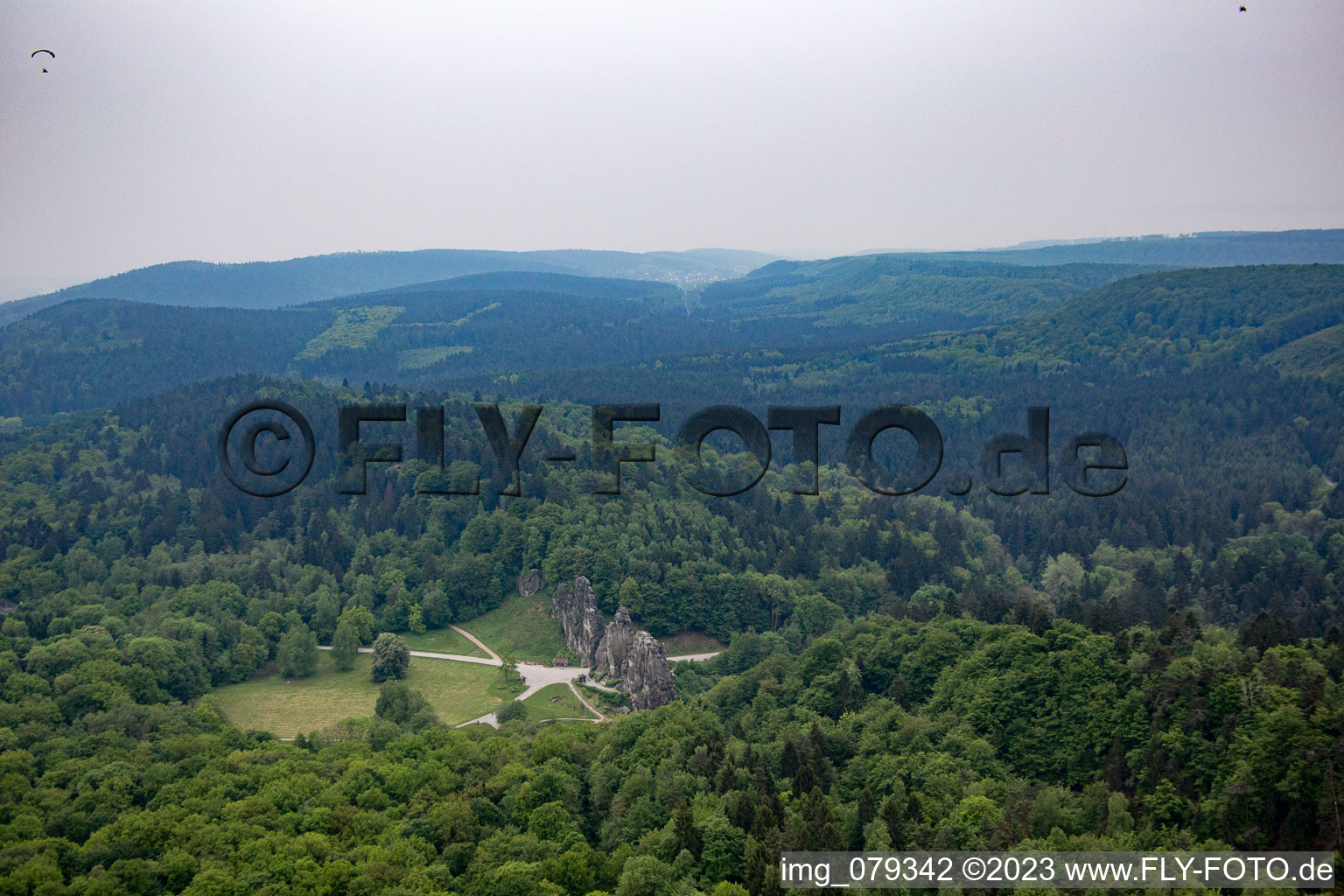 Aerial view of Holzhausen in the state North Rhine-Westphalia, Germany