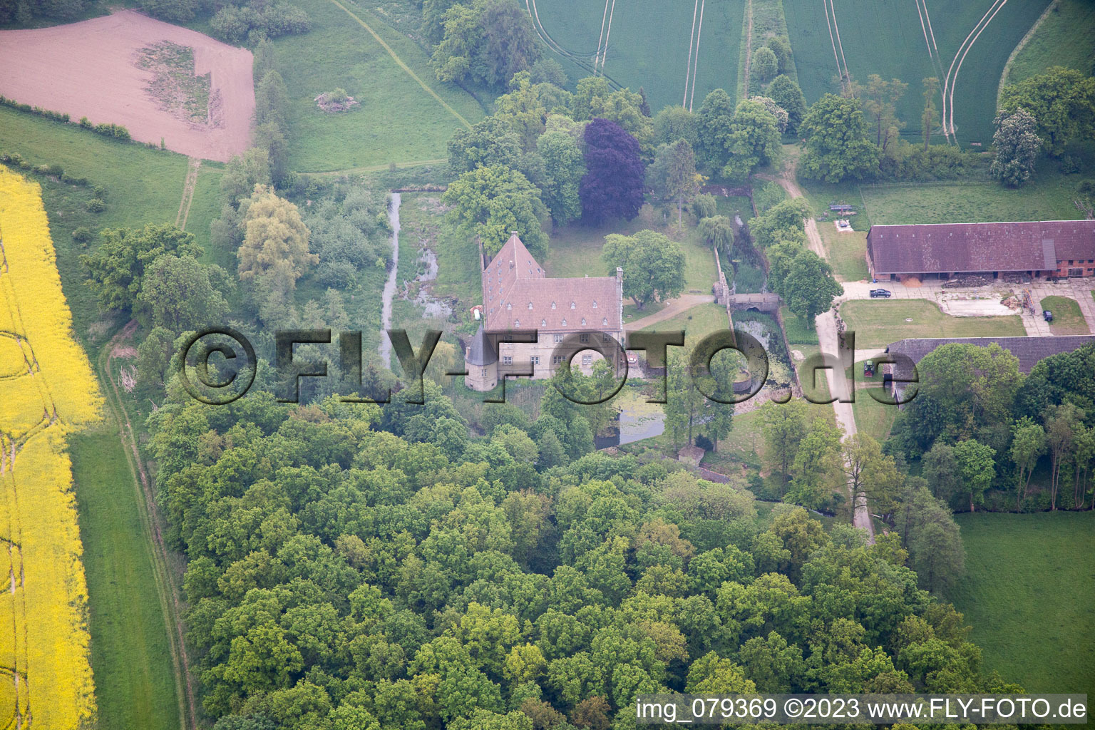 Aerial view of Rolfzen in the state North Rhine-Westphalia, Germany