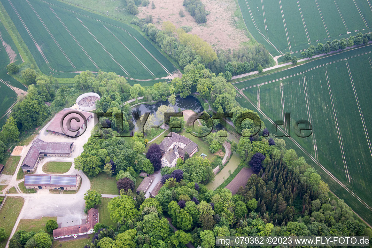 Oblique view of Sommersell in the state North Rhine-Westphalia, Germany