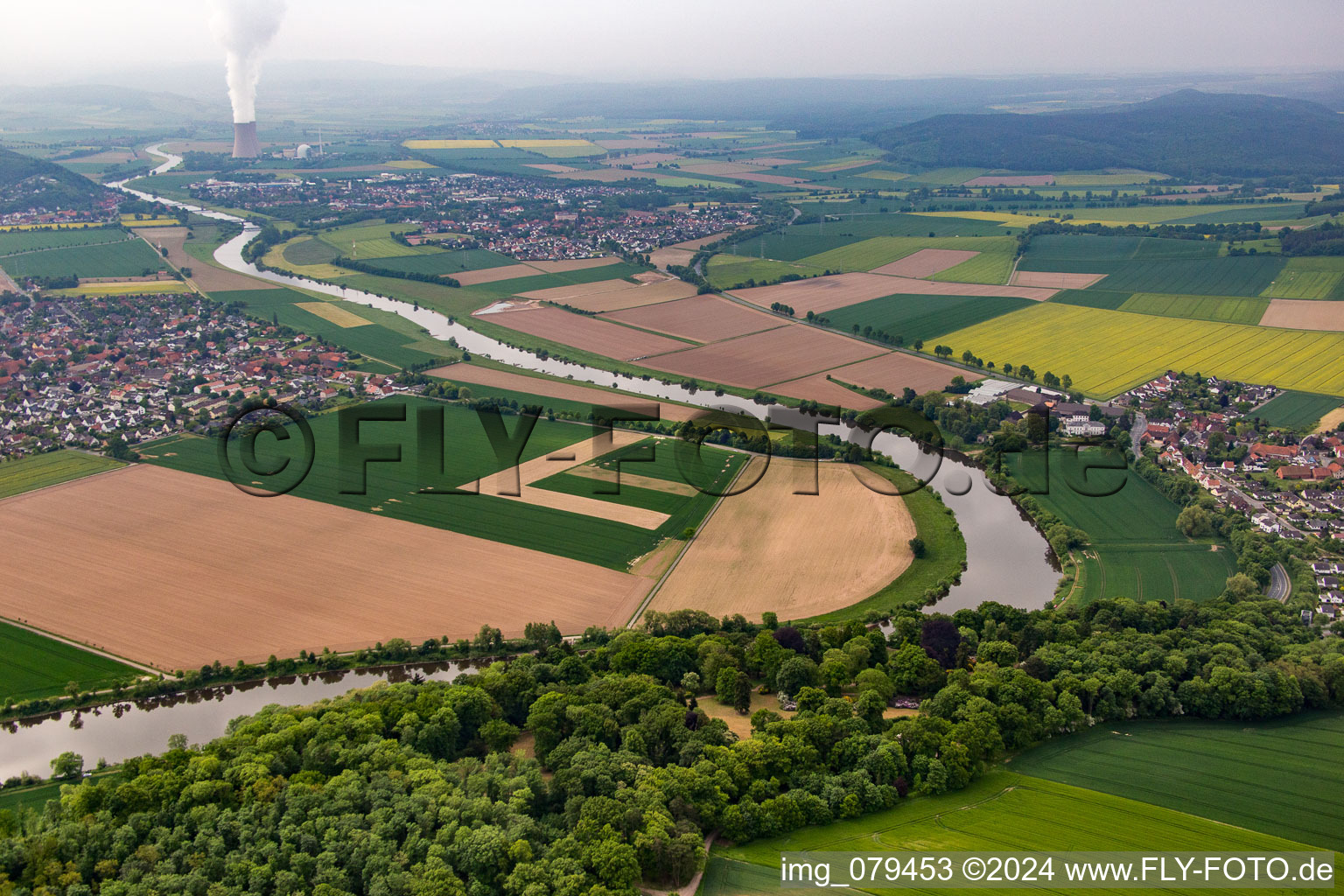 Weserbogen in Hameln in the state Lower Saxony, Germany