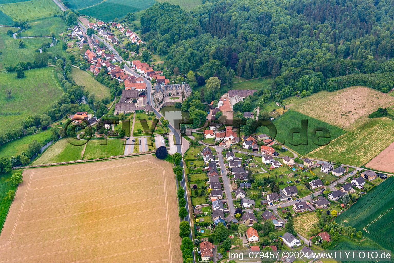 Castle Hämelschenburg in the district Hämelschenburg in Emmerthal in the state Lower Saxony, Germany