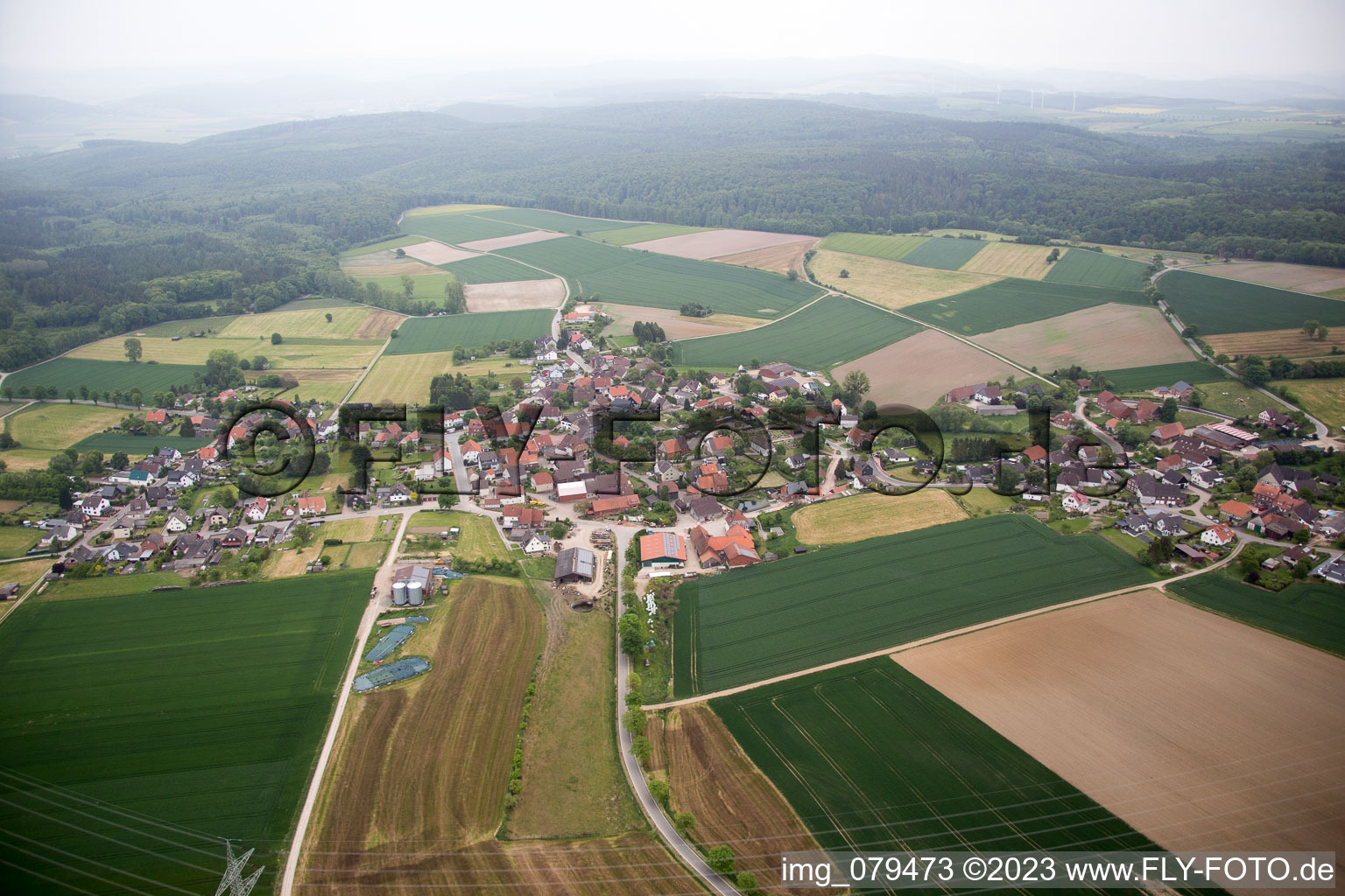 Aerial photograpy of Lüntorf in the state Lower Saxony, Germany