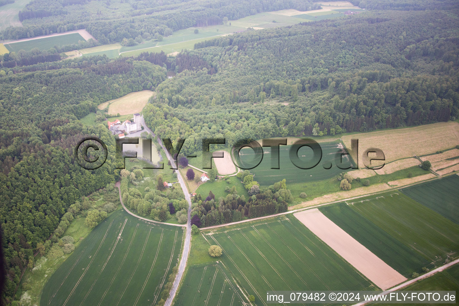 Aerial photograpy of Meiborssen in the state Lower Saxony, Germany