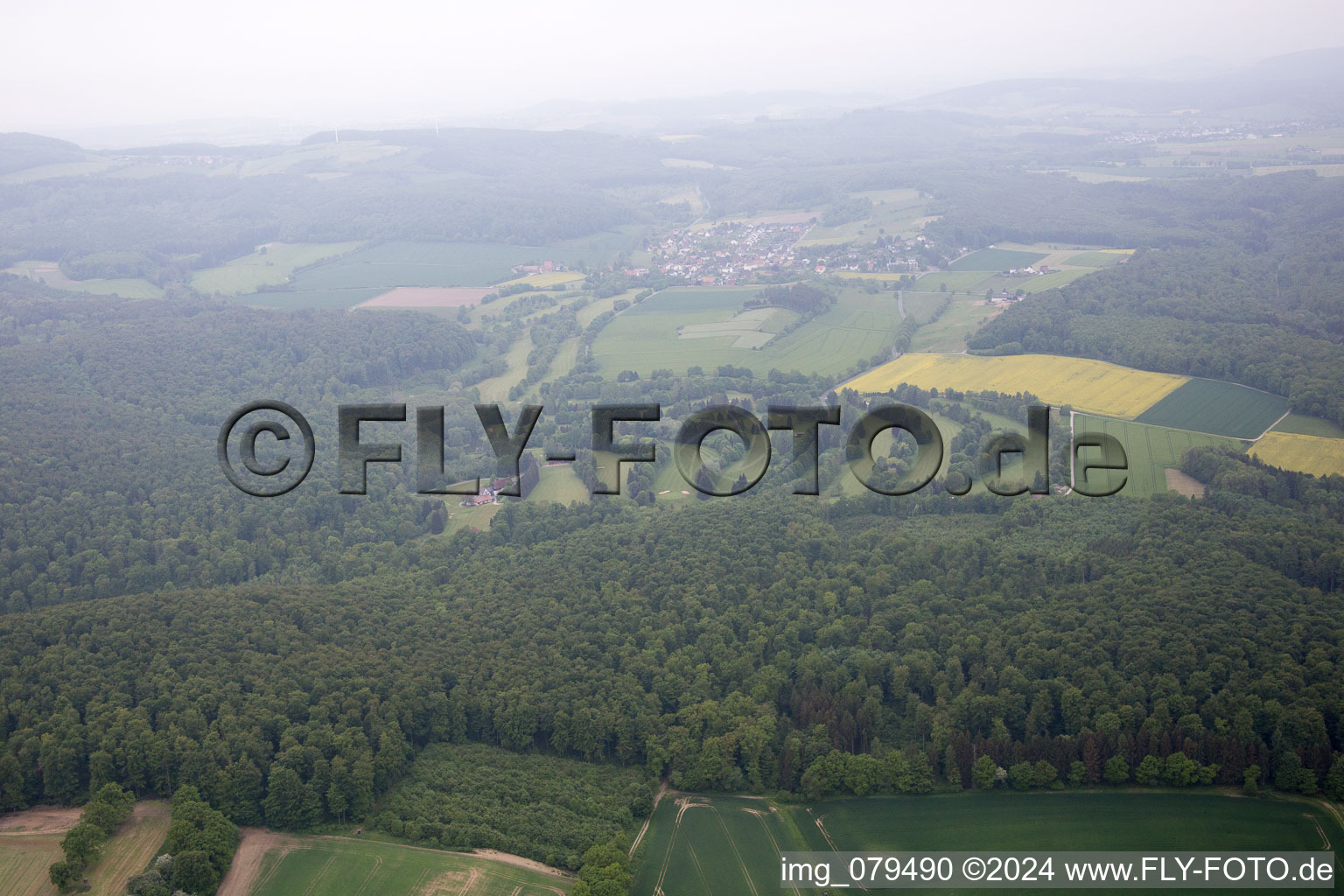 Meiborssen in the state Lower Saxony, Germany seen from above